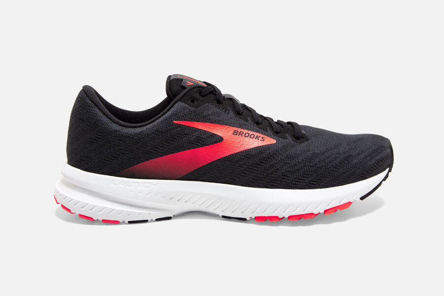 Tenis Corrida Brooks Launch 7 Feminino Brasil - Pretas/Coral 1458306-AU